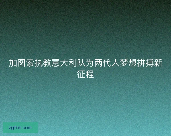 加图索执教意大利队为两代人梦想拼搏新征程